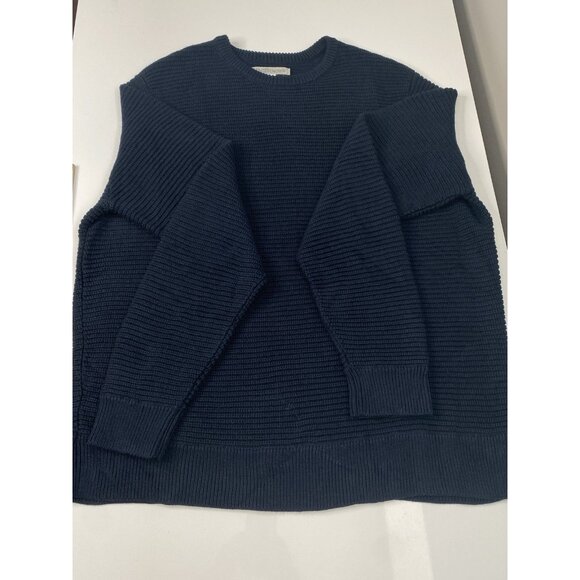 Outerknown Sweater Mens XXL Blue Organic Cotton Alpaca Wool Heavyweight Crew - Picture 4 of 16